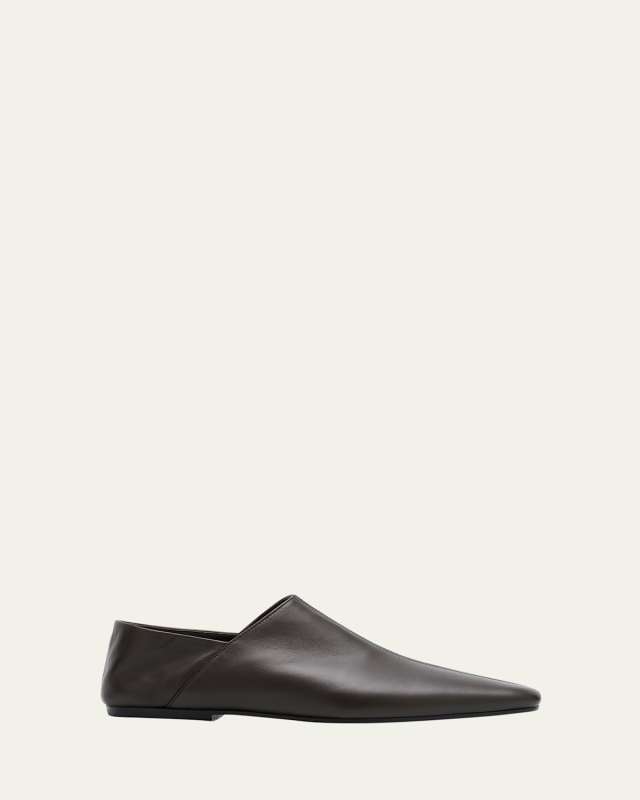 Babouche Leather Ballerina Flats